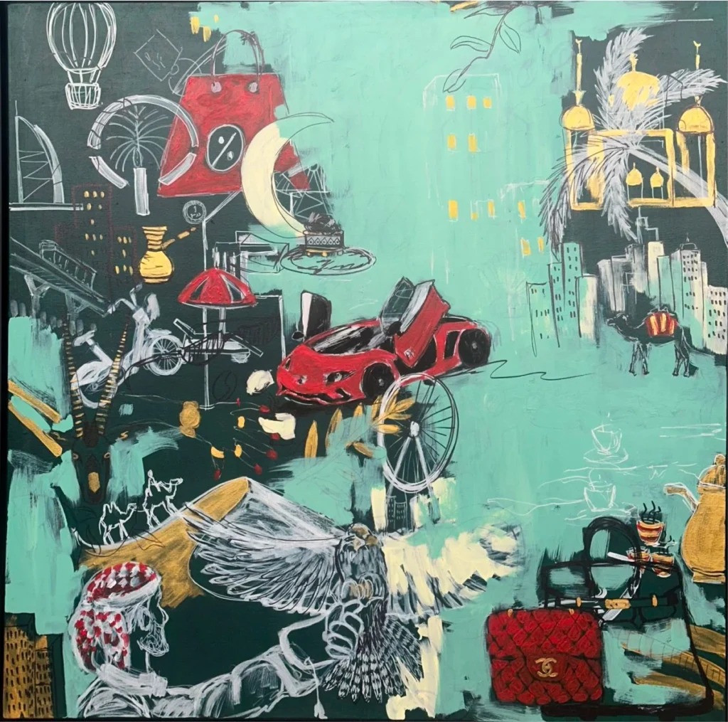 Curated Chaos by farziallana on Acrylic on canvas