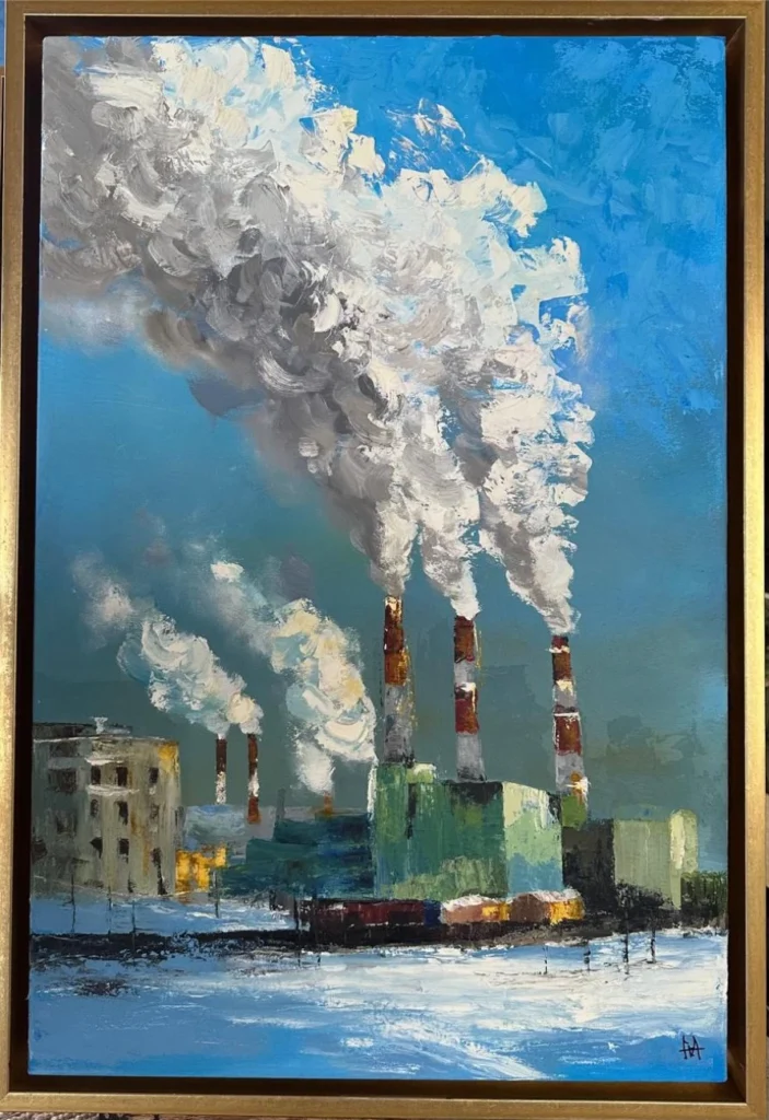 Smoke & Sky by farziallana on Acrylic on canvas